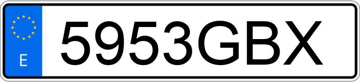 Numer rejestracyjny 5953GBX posiada HYUNDAI GETZ