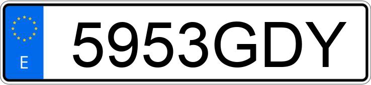 Numer rejestracyjny 5953GDY posiada PEUGEOT 308
