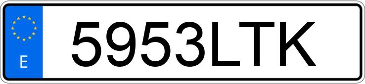 Numer rejestracyjny 5953LTK posiada AUDI Q5