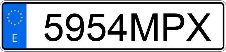 Numer rejestracyjny 5954MPX posiada HYUNDAI KONA