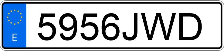 Numer rejestracyjny 5956JWD posiada SMART FORTWO COUPE