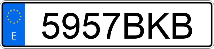 Numer rejestracyjny 5957BKB posiada VOLKSWAGEN PASSAT