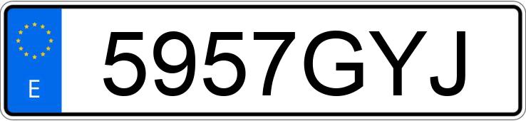 Numer rejestracyjny 5957GYJ posiada VOLKSWAGEN GOLF