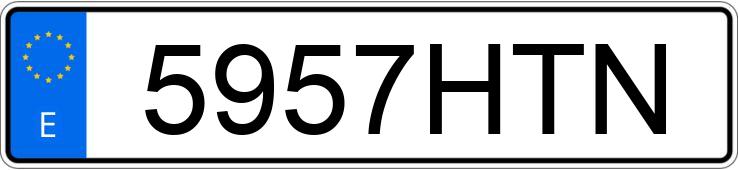 Numer rejestracyjny 5957HTN posiada MERCEDES C (204)