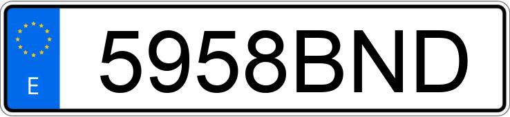 Numer rejestracyjny 5958BND posiada VOLKSWAGEN GOLF Numer rejestracyjny 5958BND posiada VOLKSWAGEN GOLF