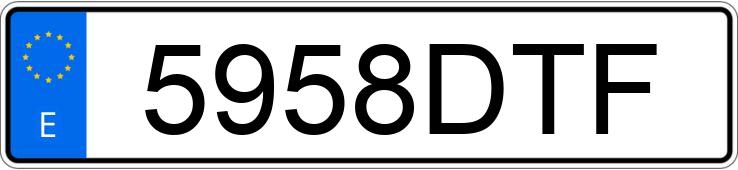 Numer rejestracyjny 5958DTF posiada SEAT IBIZA