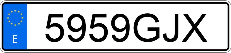 Numer rejestracyjny 5959GJX posiada RENAULT LAGUNA