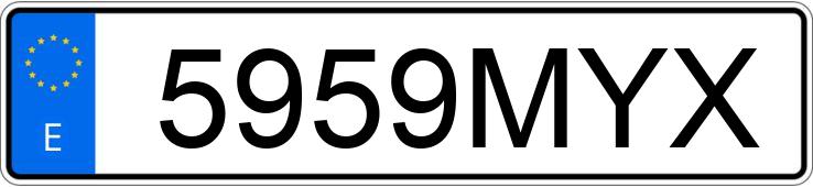 Numer rejestracyjny 5959MYX posiada HONDA CIVIC