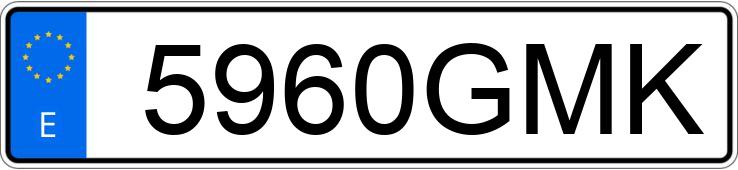 Numer rejestracyjny 5960GMK posiada TOYOTA VERSO