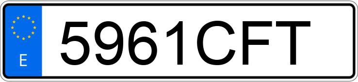 Numer rejestracyjny 5961CFT posiada BMW SERIE 3