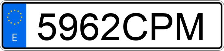 Numer rejestracyjny 5962CPM posiada NISSAN PRIMASTAR