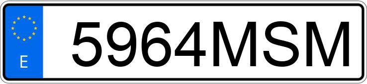 Numer rejestracyjny 5964MSM posiada AUDI Q5