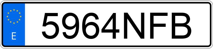 Numer rejestracyjny 5964NFB posiada OPEL FRONTERA