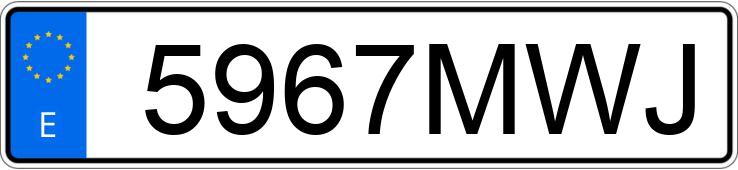 Numer rejestracyjny 5967MWJ posiada KIA SPORTAGE