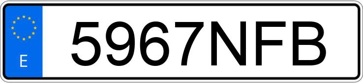 Numer rejestracyjny 5967NFB posiada BMW X4