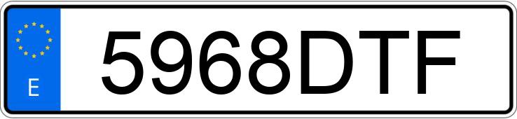 Numer rejestracyjny 5968DTF posiada SEAT TOLEDO Numer rejestracyjny 5968DTF posiada SEAT TOLEDO