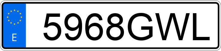 Numer rejestracyjny 5968GWL posiada CITROEN JUMPY