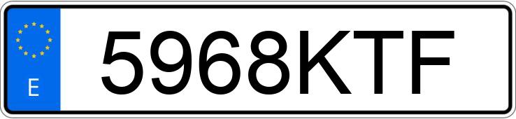 Numer rejestracyjny 5968KTF posiada RENAULT CLIO