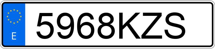Numer rejestracyjny 5968KZS posiada HONDA CIVIC