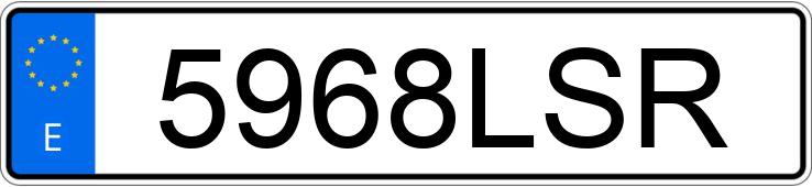 Numer rejestracyjny 5968LSR posiada VOLKSWAGEN GOLF