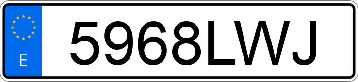 Numer rejestracyjny 5968LWJ posiada RENAULT CLIO