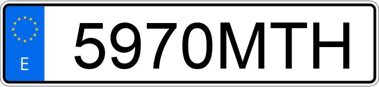 Numer rejestracyjny 5970MTH posiada MG HS