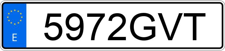 Numer rejestracyjny 5972GVT posiada BMW X5