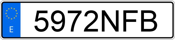 Numer rejestracyjny 5972NFB posiada PORSCHE 911