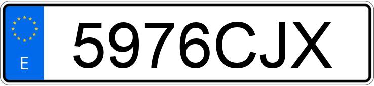 Numer rejestracyjny 5976CJX posiada VOLKSWAGEN GOLF