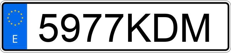 Numer rejestracyjny 5977KDM posiada VOLKSWAGEN GOLF