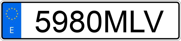 Numer rejestracyjny 5980MLV posiada SEAT IBIZA