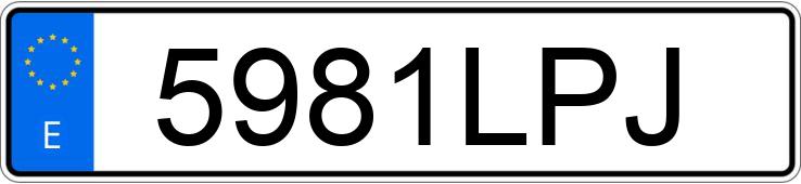 Registreringsnummeret 5981LPJ har RENAULT KANGOO