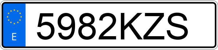 Numer rejestracyjny 5982KZS posiada TOYOTA RAV4