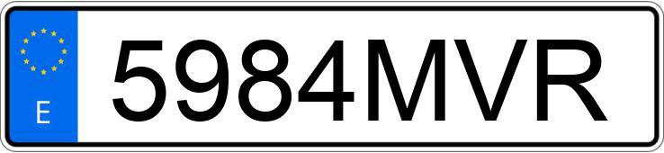 Numer rejestracyjny 5984MVR posiada TRS ONE Numer rejestracyjny 5984MVR posiada TRS ONE