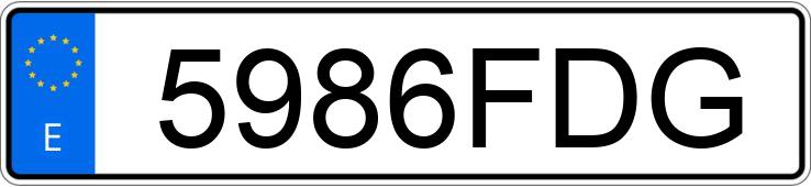 El número de registro 5986FDG tiene SEAT CORDOBA