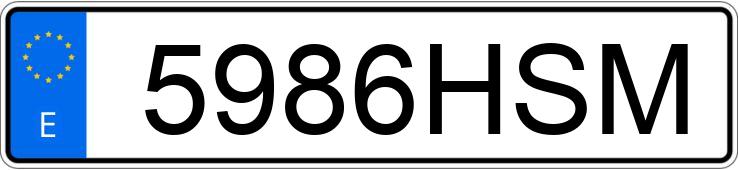 Le numéro d’enregistrement 5986HSM a MAZDA MAZDA3