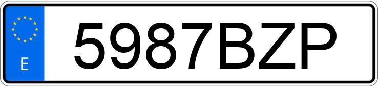 Numer rejestracyjny 5987BZP posiada VOLKSWAGEN PASSAT