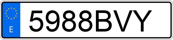 Numer rejestracyjny 5988BVY posiada SEAT IBIZA