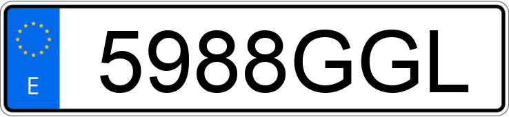 Numer rejestracyjny 5988GGL posiada BMW SERIE 1