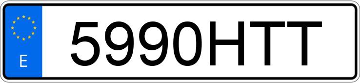 Numer rejestracyjny 5990HTT posiada FIAT PUNTO