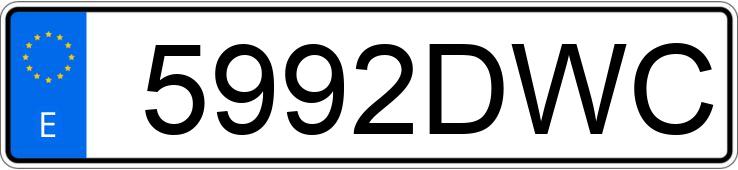 Registreringsnummeret 5992DWC har MERCEDES C (203)