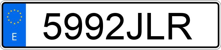 The registration number 5992JLR has DACIA DOKKER