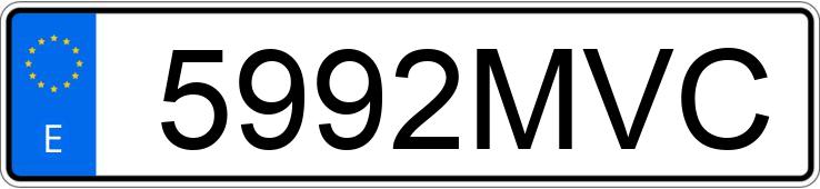 Registreringsnummeret 5992MVC har BMW X2