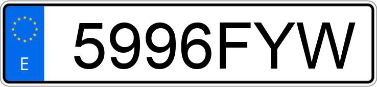 Numer rejestracyjny 5996FYW posiada AUDI A6