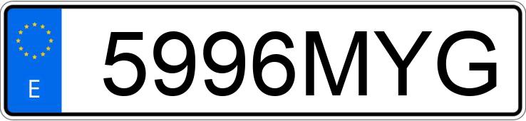 Numer rejestracyjny 5996MYG posiada MG ZS