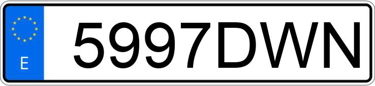 Numer rejestracyjny 5997DWN posiada RENAULT CLIO