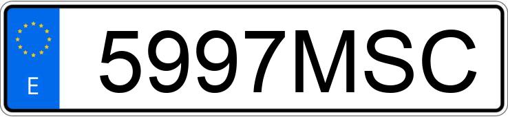 Numer rejestracyjny 5997MSC posiada SEAT IBIZA