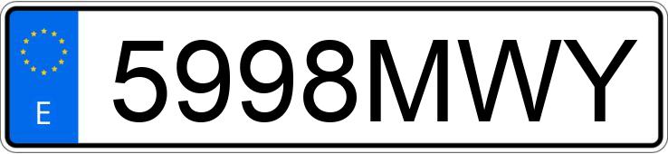 Numer rejestracyjny 5998MWY posiada FORD FOCUS Numer rejestracyjny 5998MWY posiada FORD FOCUS