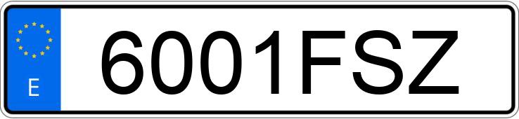 Numer rejestracyjny 6001FSZ posiada BMW SERIE 3