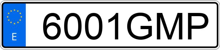 Numer rejestracyjny 6001GMP posiada MERCEDES CLC